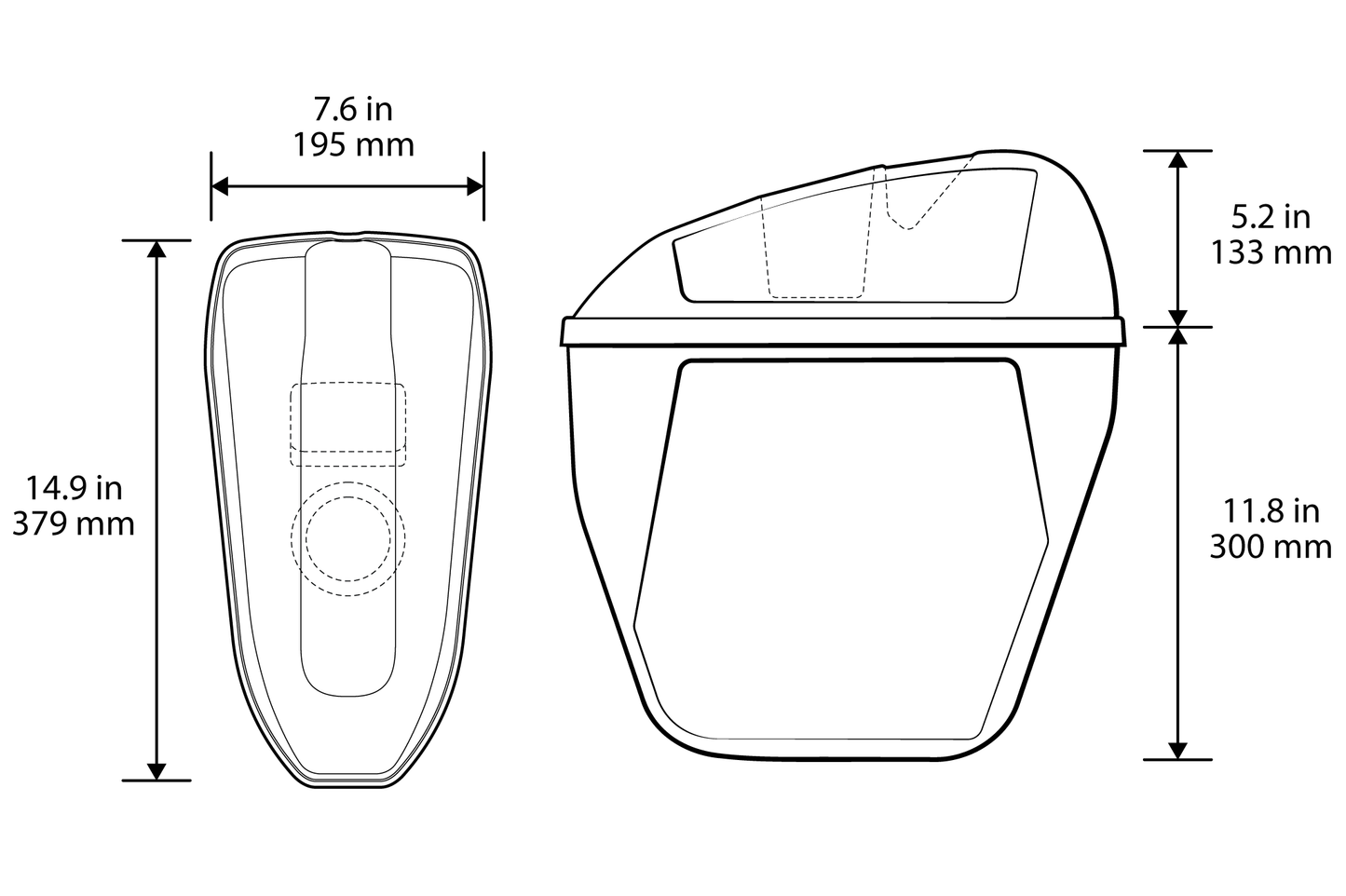 storage bag with measurements
