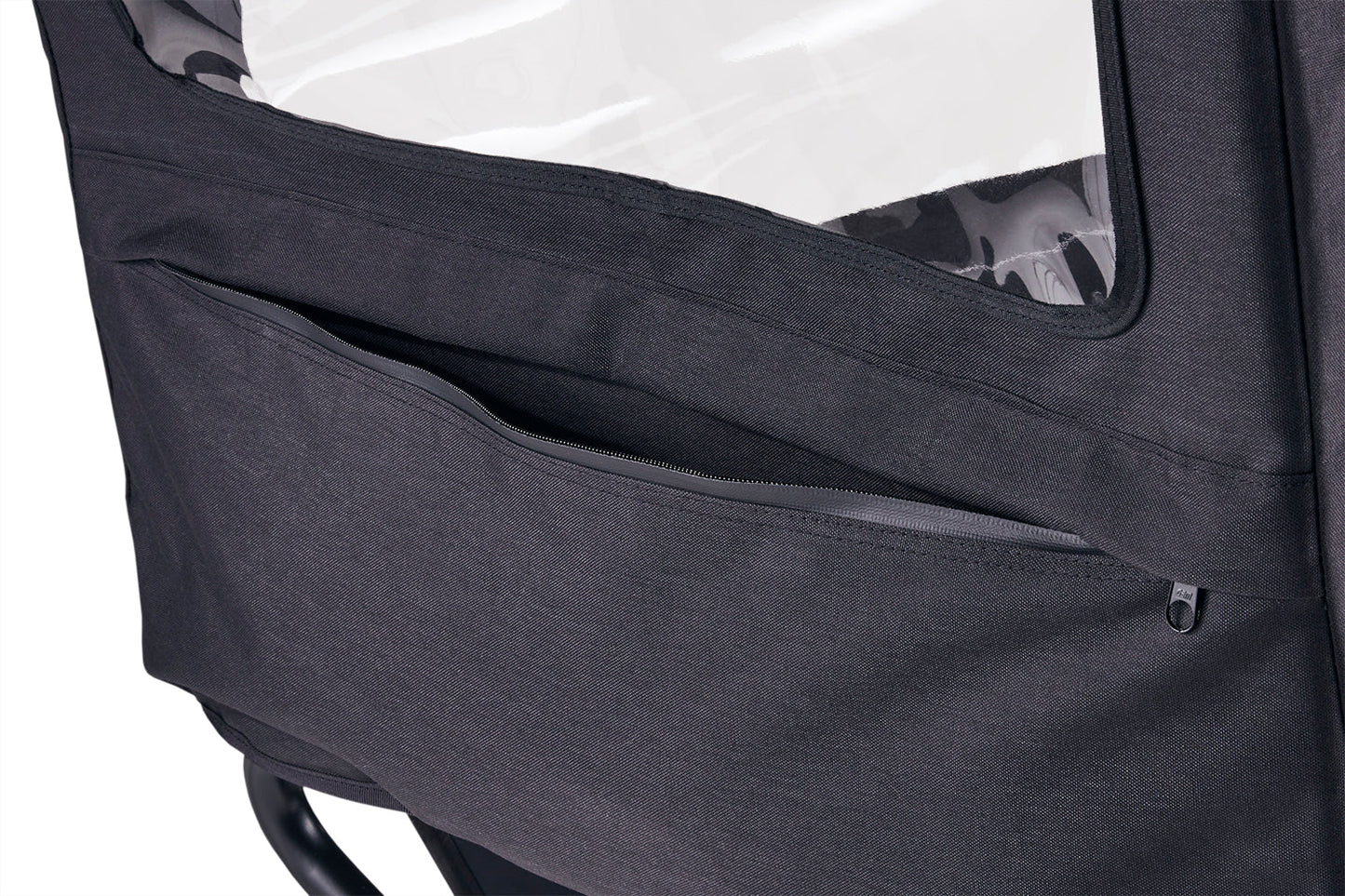 Zip opening on rain cover