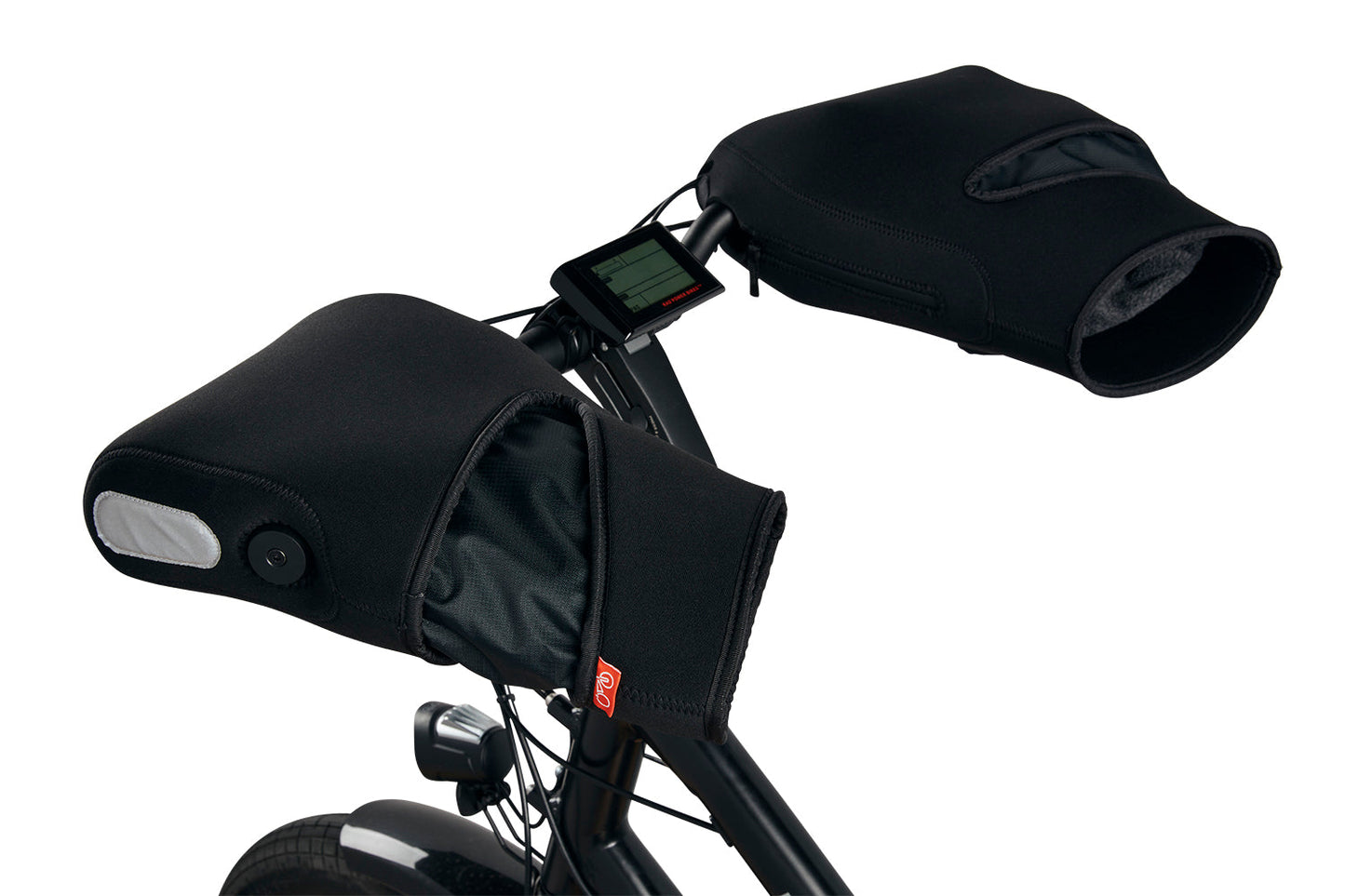 handlebar mitts on bike
