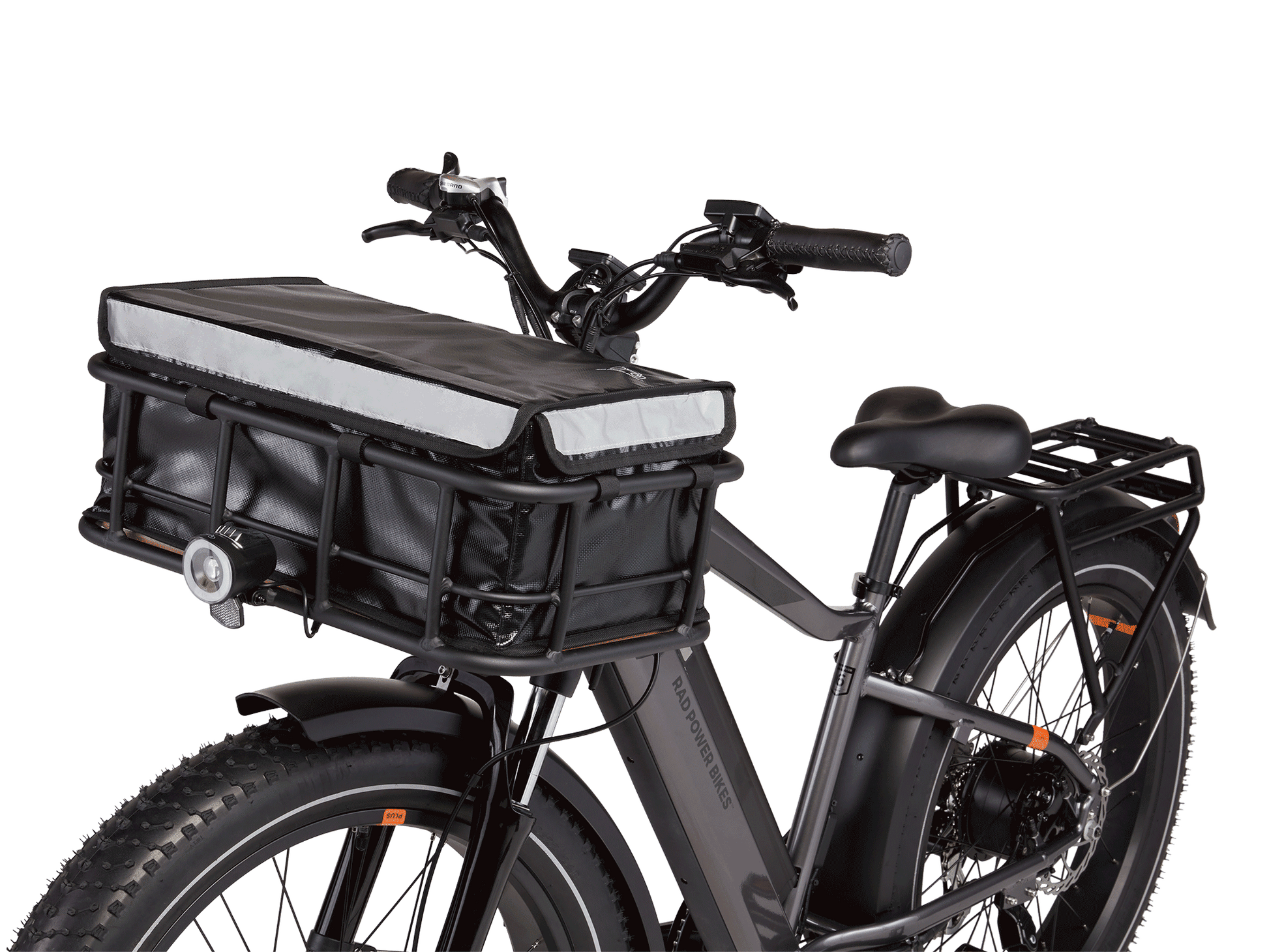 Large Mounted Basket on electric bike
