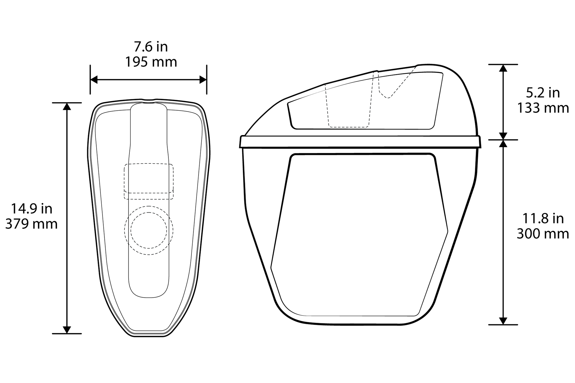 storage bag with measurements