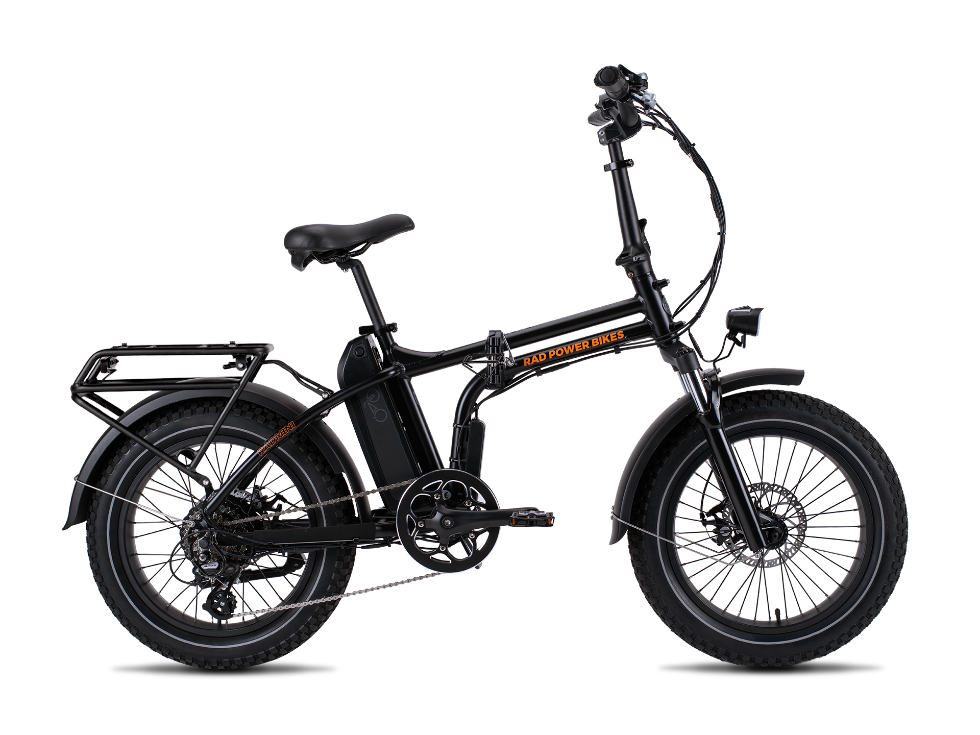 radexpand rear rack on the radmini electric folding fat bike