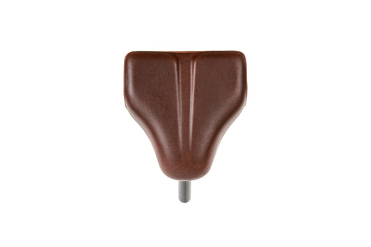 top view of a brown ebike seat